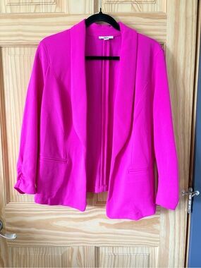 Bar III Hot Pink Open-Front Women's Blazer